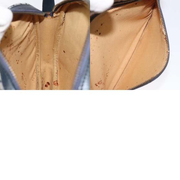 CELINE C Sulky Shoulder Bag Canvas Navy Gold - Picture 12 of 12